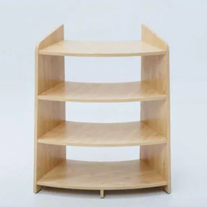 Shire Open Half Curved Wooden Shelving Unit - H92cm Shire - Open Half Curved Wooden Shelving Unit - H92cm | www.ee-supplies.co.uk