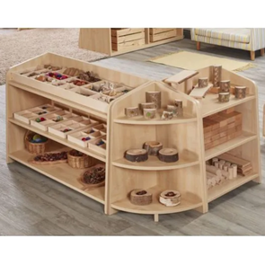 Shire Wooden Short Corner Shelf Set - H70cm Shire Wooden Short Corner Shelf Set| www.ee-supplies.co.uk