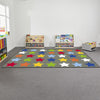 Sitting Stars Learning Carpet - W2570 x D3600mm Sitting Stars Learning Rug - W2570 x D3600mm | Rainbow Carpets & Rugs | www.ee-supplies.co.uk