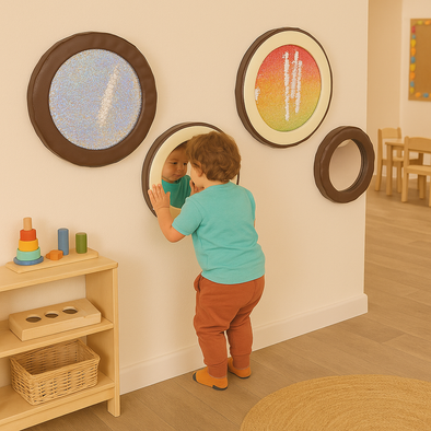 Sensory Soft Flip Sequin & Mirror Pads Soft Flip Sequin And Mirror Pads | Sensory | ee-supplies.co.uk