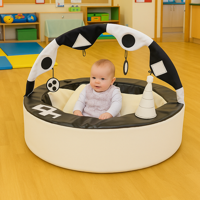 Soft Play Crescent Ring Single Set + Activity Arch Black & White Soft Play Crescent Ring Single Set + Activity Arch Black & White| www.ee-supplies.co.uk