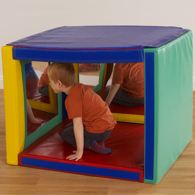Soft Play Mirror Den - Multi-Coloured Soft Play Mirror Den | Sensory Floor Play | www.ee-supplies.co.uk