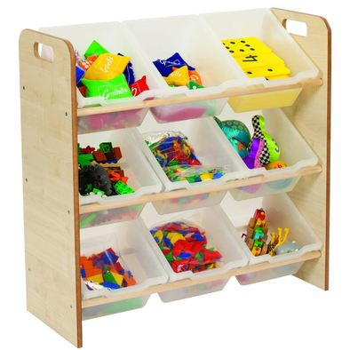 TW Nursery Solway Tray Tidy - 9 x Clear Trays - Maple Solway Furniture | Nursery Furniture | www.ee-supplies.co.uk