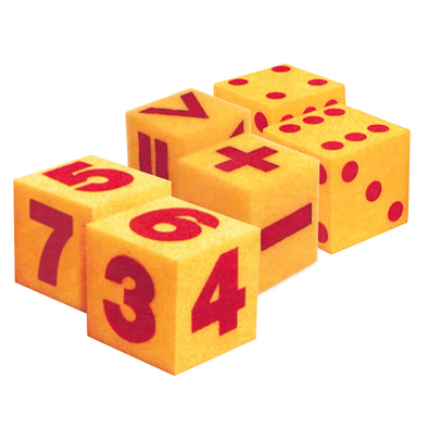 Giant Soft Dice, Mathematical Operation, Spot & Number Dice Square Cotton Bean Bags | www.ee-supplies.co.uk