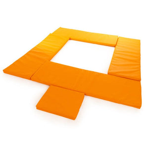 Climbing Frame Mats set of 5 Small (Orange) Square Play Mat 90cm | Soft Mats Floor Play | www.ee-supplies.co.uk