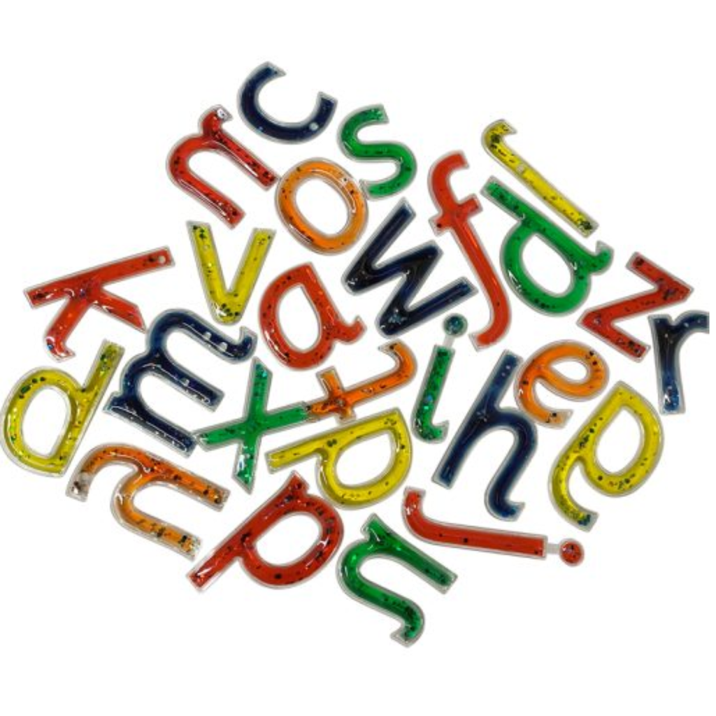Squidgy Sparkle Transparent Gel Letters | Educational Equipment Supplies