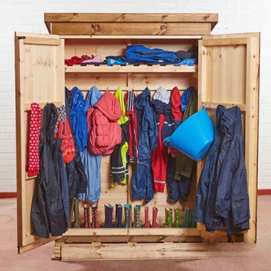 Wooden Shed  - Slim Outdoor Nursery-School Locker Shed St Winifred's Slim Locker Shed | www.ee-supplies.co.uk