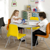 Value Crushed Bent Tables - Circular - Bull Nose Edge Stacking School Tables | Crush Bent Circular Bullnose Edge | www.ee-supplies.co.uk