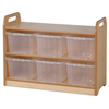 Playscapes Static Tall Storage Unit & Mirror Back- 6 x Plastic Trays Static Tall Plastic Tray Store With Mirror Panel | School Tray Storage | www.ee-supplies.co.uk