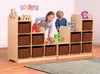 Playscapes Stepped Storage - Left Hand - Wicker Baskets Stepped Storage unit | Cloakroom | www.ee-supplies.co.uk