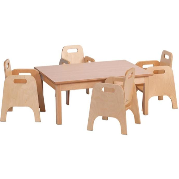 Playscapes Medium Rectangular Table & 6 Sturdy Chairs