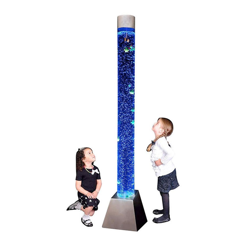Floating Scale Tube Tall Sensory Bubble Tube H180cm + Floating Fish + Cube Controller ...