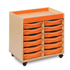 Bubblegum Tray Storage Unit - 12 x Trays Bubblegum Tray Storage - Double Column Unit | School tray Storage | www.ee-supplies.co.uk