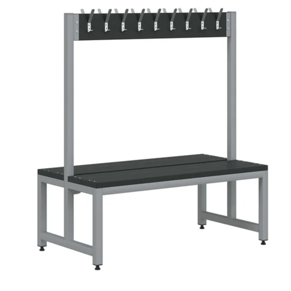 Titan Double Sided Junior Cloakroom Bench - 18 Hooks