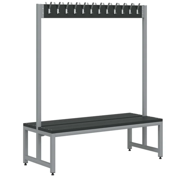 Titan Double Sided Junior Cloakroom Bench - 24 Hooks