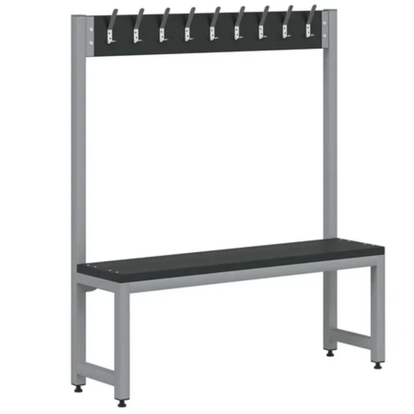 Titan Single Sided Junior Cloakroom Bench - 9 Hooks