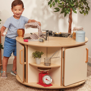 Play kitchen with high chair on sale