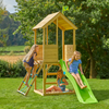 TP Treehouse Wooden Play Tower + Wavy Slide & Slide Lock - Cargo Net FSC® Certified TP Treehouse Wooden Play Tower + Wavy Slide & Slide Lock - Cargo Net FSC® certified |  www.ee-supplies.co.uk