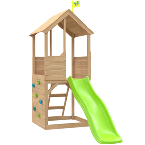 TP Treehouse Wooden Play Tower + Wavy Slide + Slide Lock + Climbing Wall - FSC® Certified TP Treehouse Wooden Play Tower + Wavy Slide + Slide Lock + Climbing Wall - FSC® certified |  www.ee-supplies.co.uk