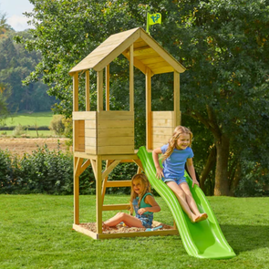 TP Treehouse Wooden Play Tower + Wavy Slide & Slide Lock - FSC® Certified TP Treehouse Wooden Play Tower with Wavy Slide & Slide Lock - FSC® certified|  www.ee-supplies.co.uk