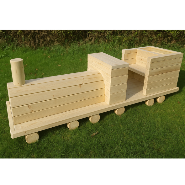Wooden Train - Locomotive Engine & Carriages Wooden Train - Locomotive Engine | www.ee-supplies.co.uk