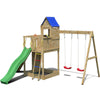 Treehouse Wooden Climbing Frame + Double Swing & Slide Treehouse Wooden Climbing Frame + Double Swing & Slide|  www.ee-supplies.co.uk