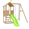Treehouse Wooden Play Tower with Wavy Slide & Swing Arm - FSC® certified Treehouse Wooden Play Tower with Wavy Slide & Swing Arm - FSC® certified |  www.ee-supplies.co.uk