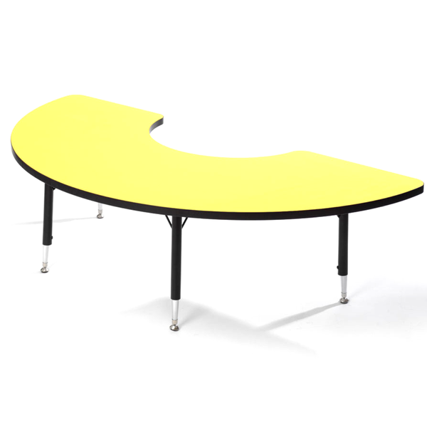Tuf-Top™ Height Adjustable Arc Table - Yellow