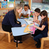 Tuf-Top™ Height Adjustable Arc Table - Sky Blue Tuf-Top™ Height Adjustable Arc Table - Sky Blue | School table | www.ee-supplies.co.uk