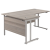 Twin Upright Left Hand Radial Desk Twin Upright Left Hand Radial Desk | ee-supplies.co.uk