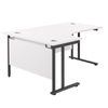 Twin Upright Left Hand Radial Desk Twin Upright Left Hand Radial Desk | ee-supplies.co.uk