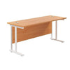 Twin Upright Rectangular Desk - Beech Twin Upright Rectangular Desk - Beech | ee-supplies.com