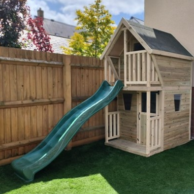Climbing Frame Storey Playhouse With Slide Two Story Wooden