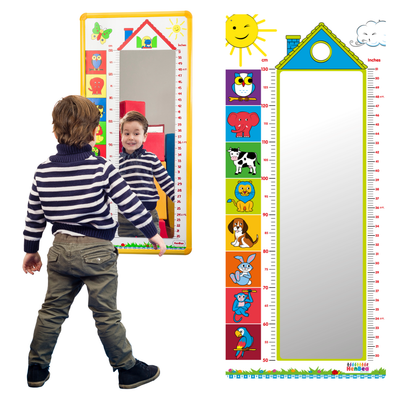 Mirror Height Chart Unbreakable Mirror | Nursery Panels Set | www.ee-supplies.co.uk