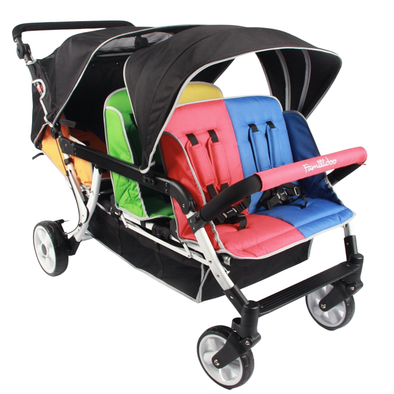 Familidoo 6 Seater Pushchair & Rain Cover - Lightweight Folding Multi Seat Stroller Value Familidoo 6 seater Heavy Duty Stroller | Familidoo Pushchair | www.ee-supplies.co.uk