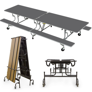 Sico 12-16 Seater BY-65 Bench Seating Table Mobile Folding School Table + Benches SICO BY-65 Mobile Folding School 8-12 Seater Table + Benches | ee-supp;ies.co.uk