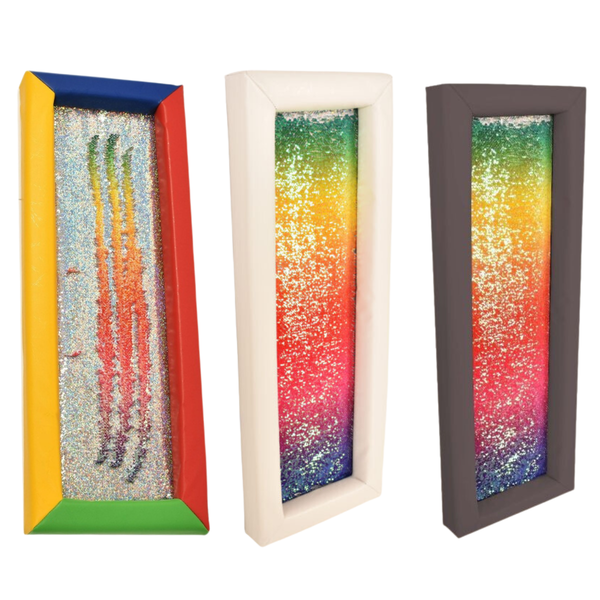 Flip Sequin Board Rainbow - Padded Frame 840 x 300mm
