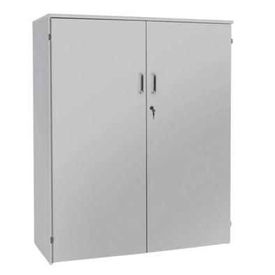 Grey Premium Cupboard With 1 Fixed & 2 Adjustable Shelves - Static H1268mm White Premium Cupboard With 1 Fixed & 2 Adjustable Shelves - Static H1268mm | Grey White Cupboards | www.ee-supplies.co.uk