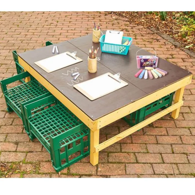 Windmill H Crate Low Playchalk Table Windmill H Crate Low Playchalk Table| Outdoor wooden furinture | ee-supplies.co.uk