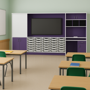 OneStore Teaching Wall 1.0 - W4000mm OneStore Teaching Wall 1.0 - 4000mm | Storage | www.ee-supplies.co.uk