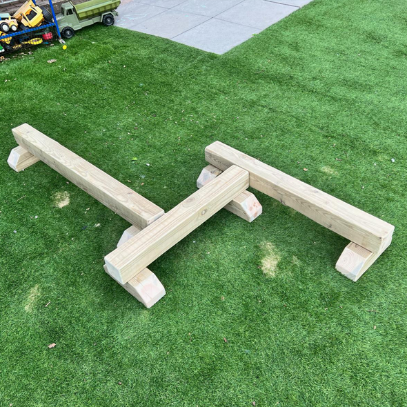 Wooden Agility Balance Beams - 5 Piece Set Wooden Agility Balance Beam (Set of 5) |  www.ee-supplies.co.uk