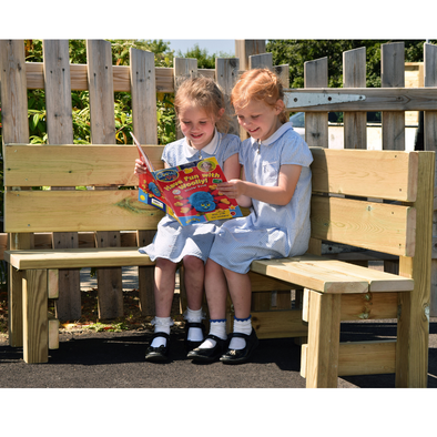 Wooden Corner Buddy Bench Wooden Corner Buddy Bench | Outdoors