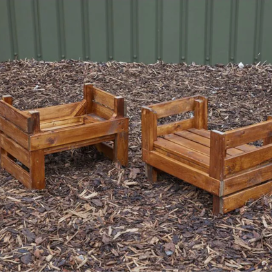 Wooden H Crates - Set of 4 Wooden H Crates - Set of 4 | www.ee-supplies.co.uk