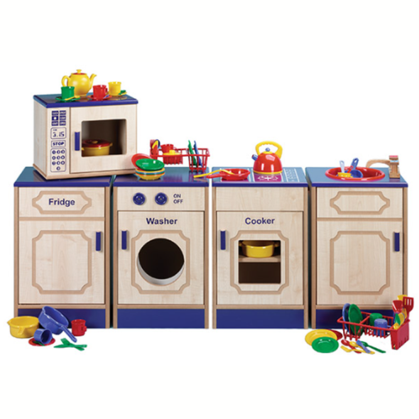 Role Play Wooden Assembled Kitchen Range Educational Equipment Supplies