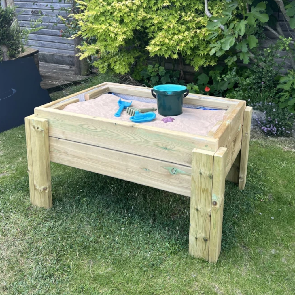 Wooden Outdoor Sandpit Box With Chalk Board Lid | Educational Equipment ...