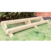 Wooden Outdoor Balance Beam Set Wooden Outdoor Stepping Floor Ladder | Outdoors