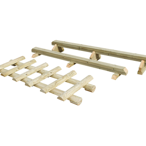 Wooden Outdoor Balance Beam Set Wooden Outdoor Stepping Floor Ladder | Outdoors