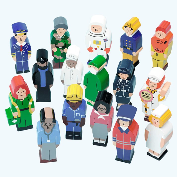 Wooden People - Occupations 16 Pcs Wooden People - Occupations 16 Pcs | www.ee-supplies.co.uk