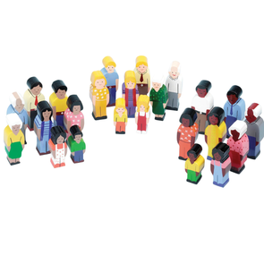 Wooden People Of The World Play Set - 24 Pcs Wooden People Of The World Play Set - 24 Pcs | www.ee-supplies.co.uk