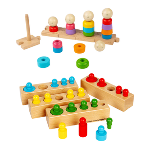 Wooden Rainbow Family + Peg Blocks Wooden Rainbow Family + Peg Blocks | Wooden Toys | www.ee-supplies.co.uk